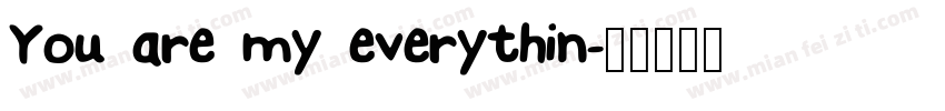 You are my everythin字体转换